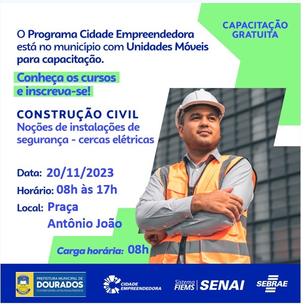 DOURADOS: Últimos dias para se inscrever nos cursos da área de construção civíl