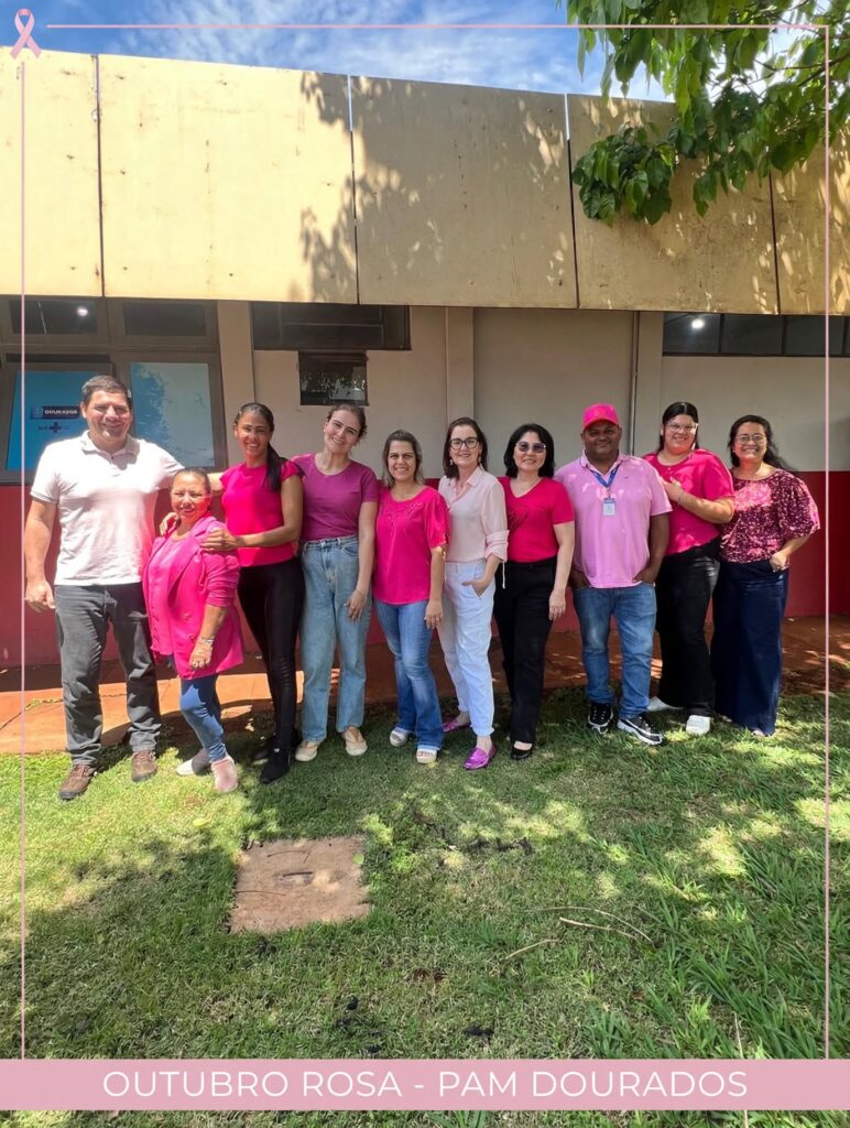 Servidores do PAM aderem ao Outubro Rosa e colorem unidade de rosa em Dourados Servidores do PAM aderem ao Outubro Rosa e colorem unidade de rosa em Dourados