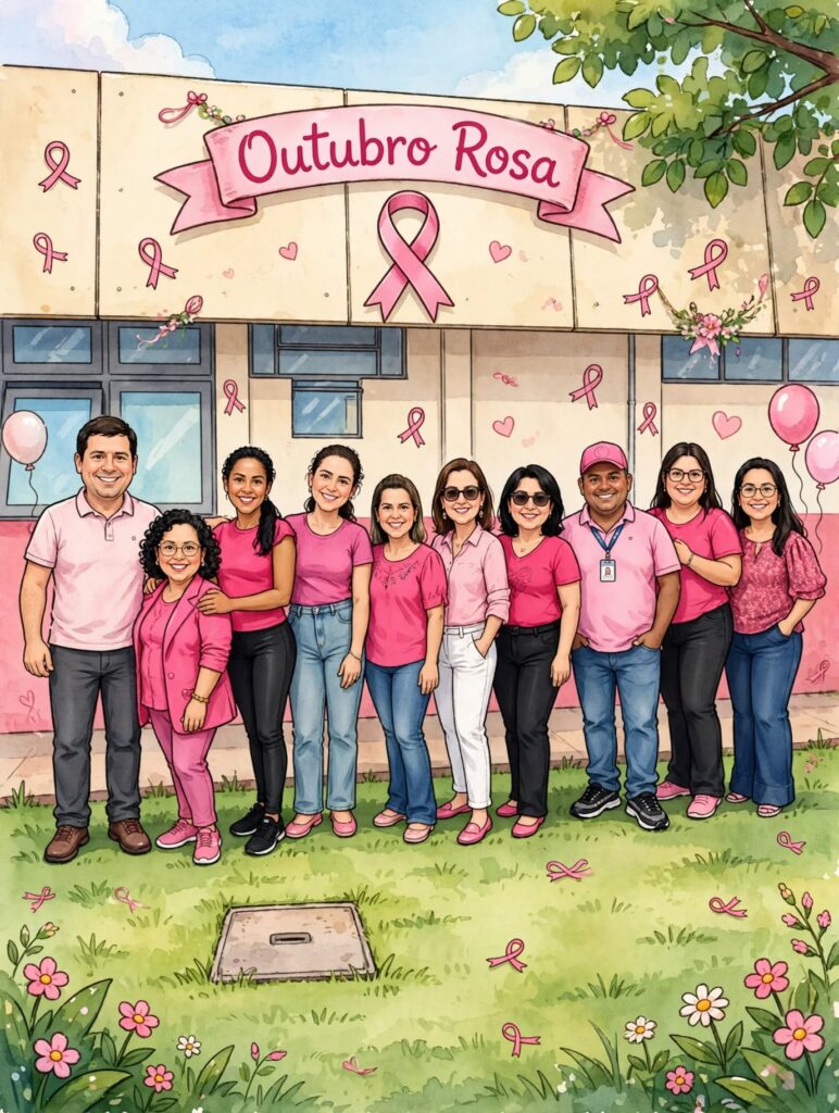 Servidores do PAM aderem ao Outubro Rosa e colorem unidade de rosa em Dourados Servidores do PAM aderem ao Outubro Rosa e colorem unidade de rosa em Dourados
