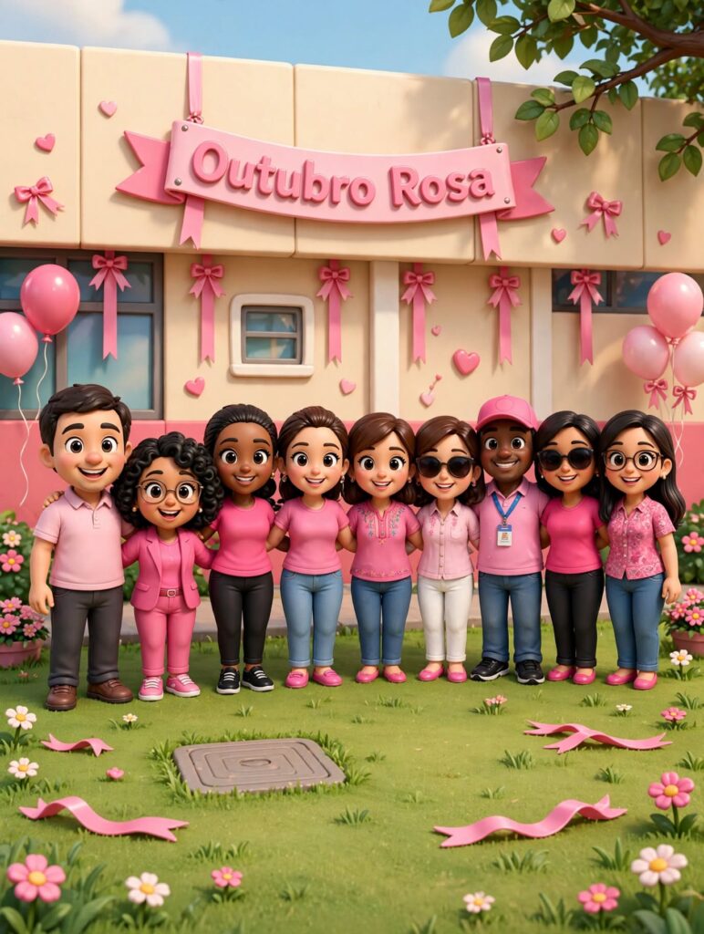 Servidores do PAM aderem ao Outubro Rosa e colorem unidade de rosa em Dourados Servidores do PAM aderem ao Outubro Rosa e colorem unidade de rosa em Dourados